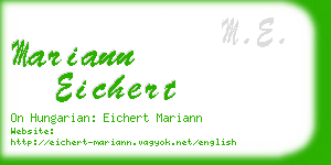 mariann eichert business card